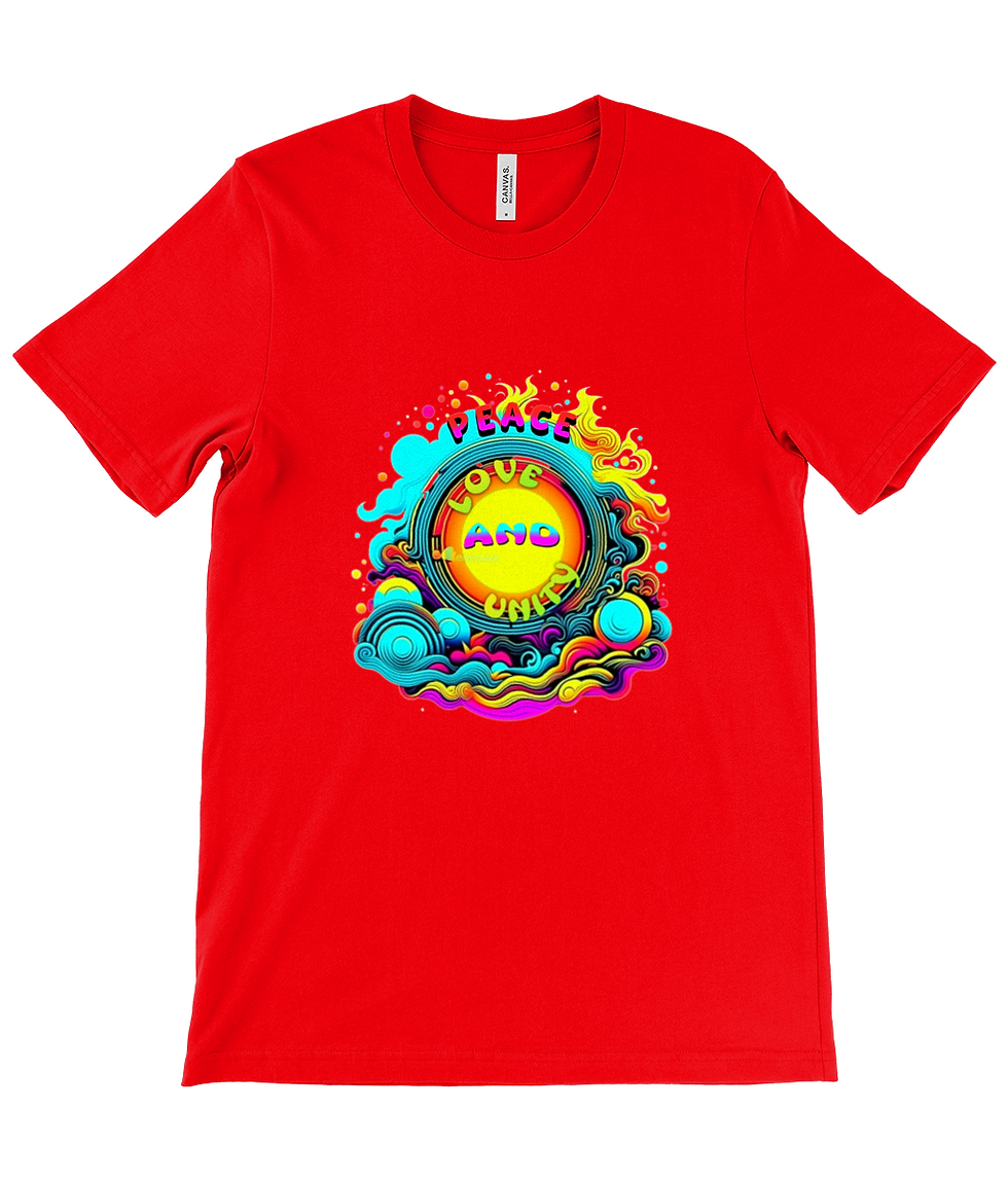 Thumbnail: ""Peace love and unity"  Crew Neck T-Shirt