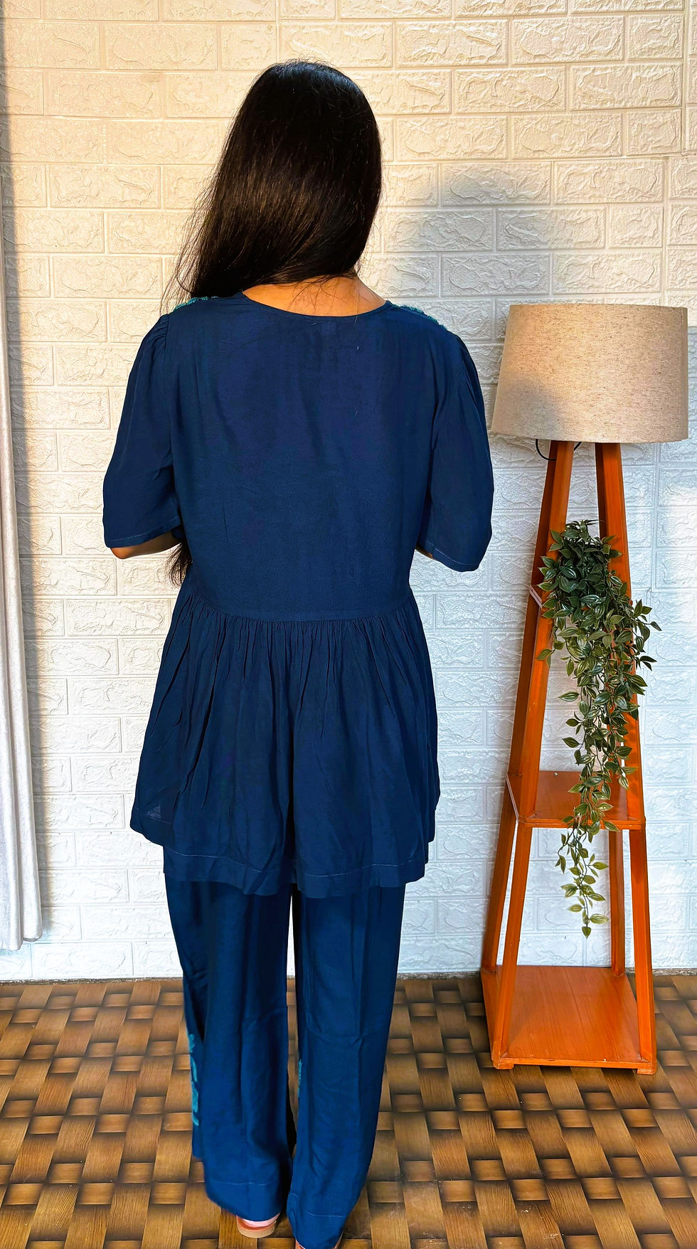 Thumbnail: SCA Rayon Chikankari Co-ord Set- Blue