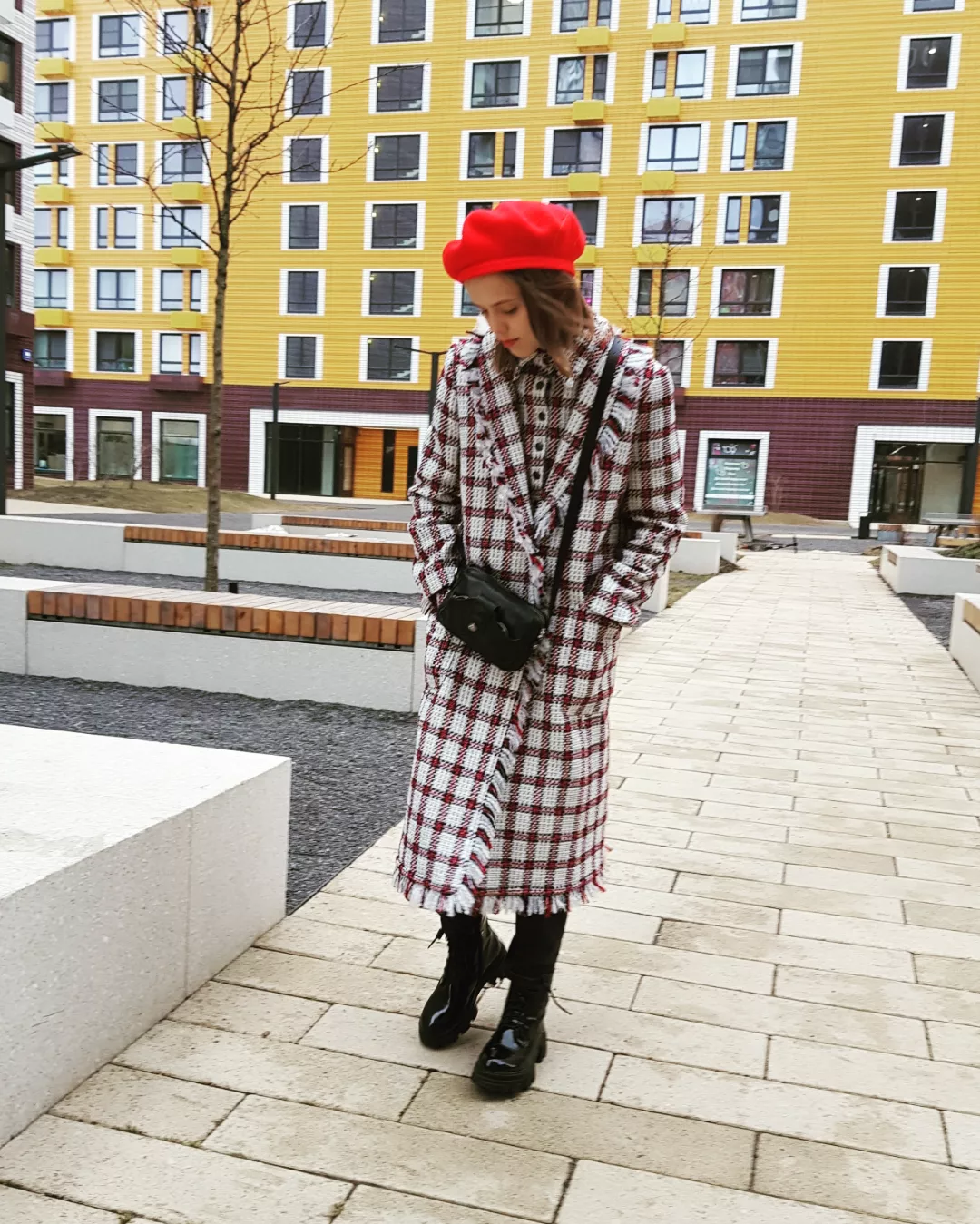 твидовое женское осеннее пальто, дизайнерское пальто