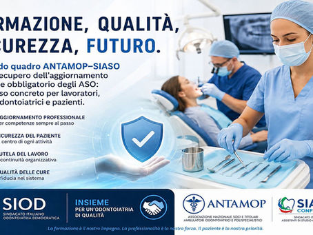 SIOD: positivo l’accordo quadro ANTAMOP-SIASO per il recupero dell’aggiornamento annuale ASO. 