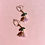Thumbnail: 24k gold plated mini hoop earrings with flower bloom tulip rose charms