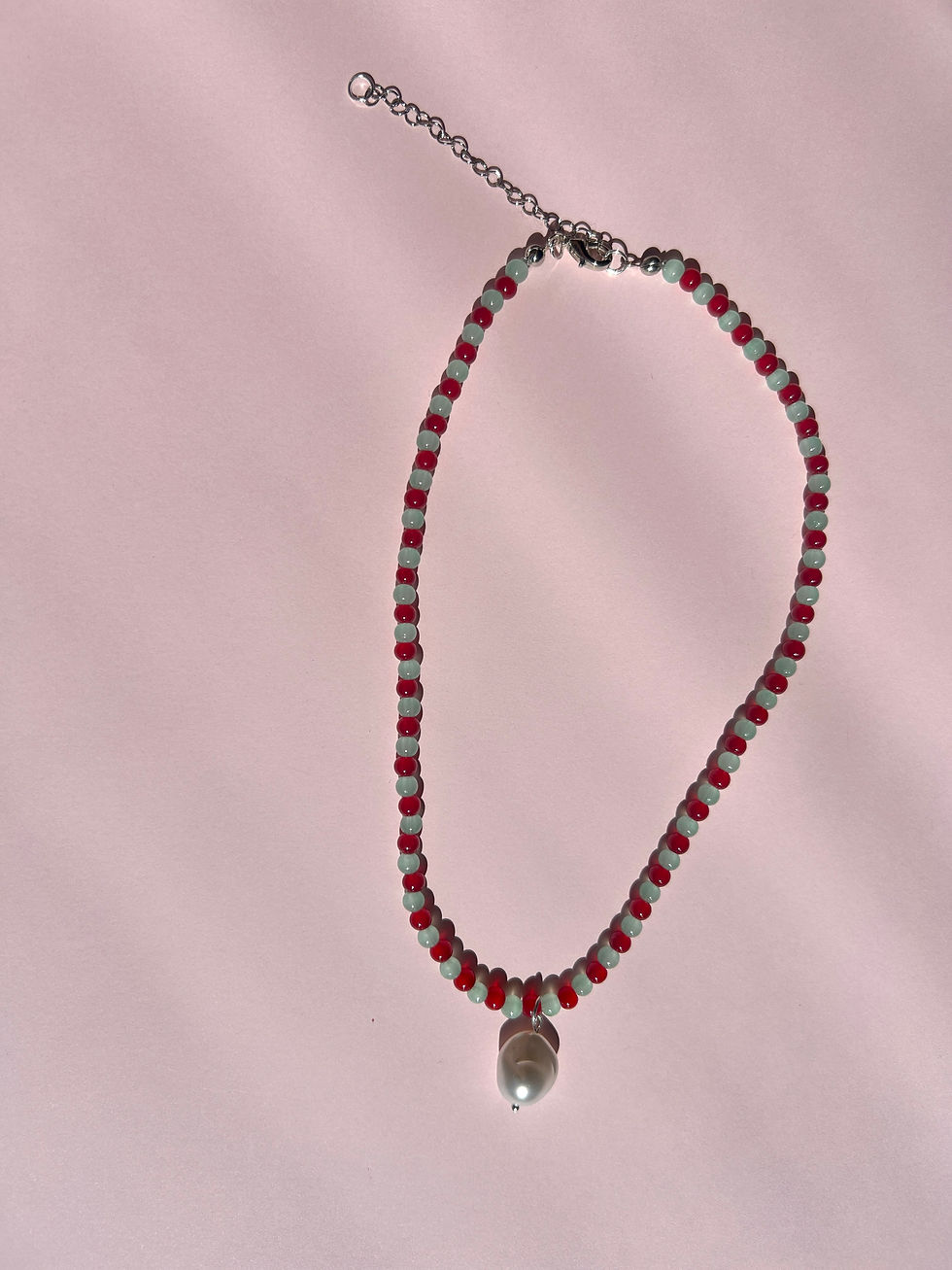 Thumbnail: STUDIO | Aqua & Oxblood Pearl Necklace