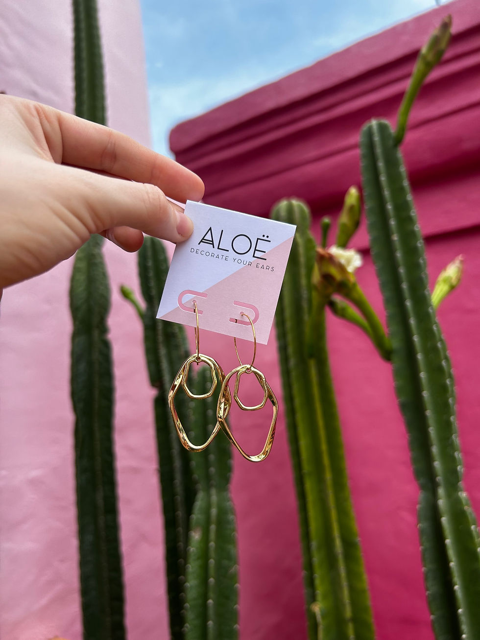 Thumbnail: RRP £18 24k Gold Plated Double Irregular Hoops