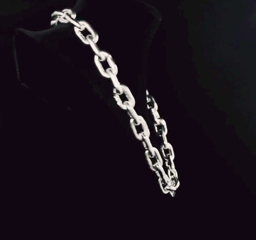 999 Pure Silver Huge & Heavy Anchor Box Chain | Necklace | Ren