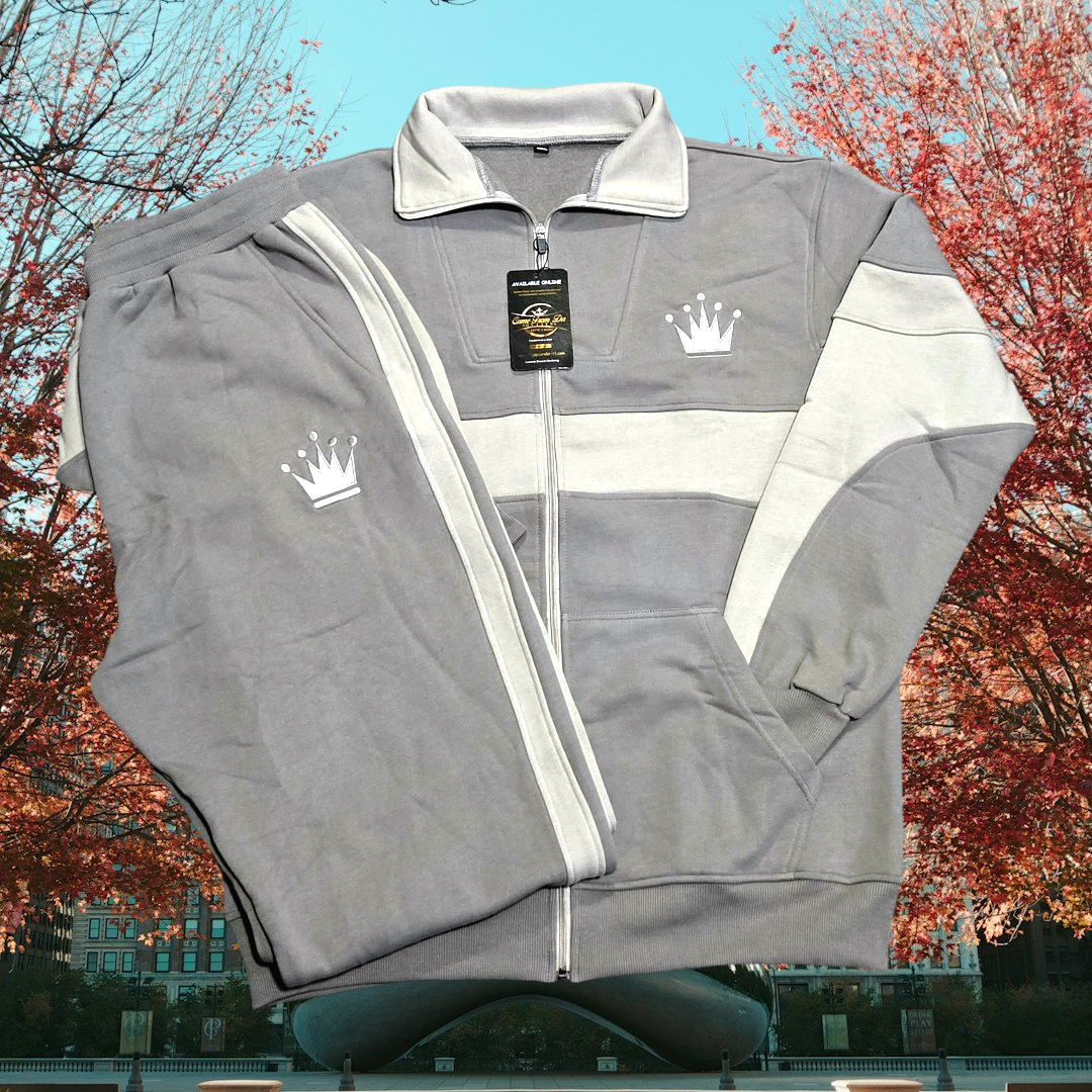 MJSM0091 CFG GRAY DARK & LIGHT COMBO KING ERA SWEATSUIT