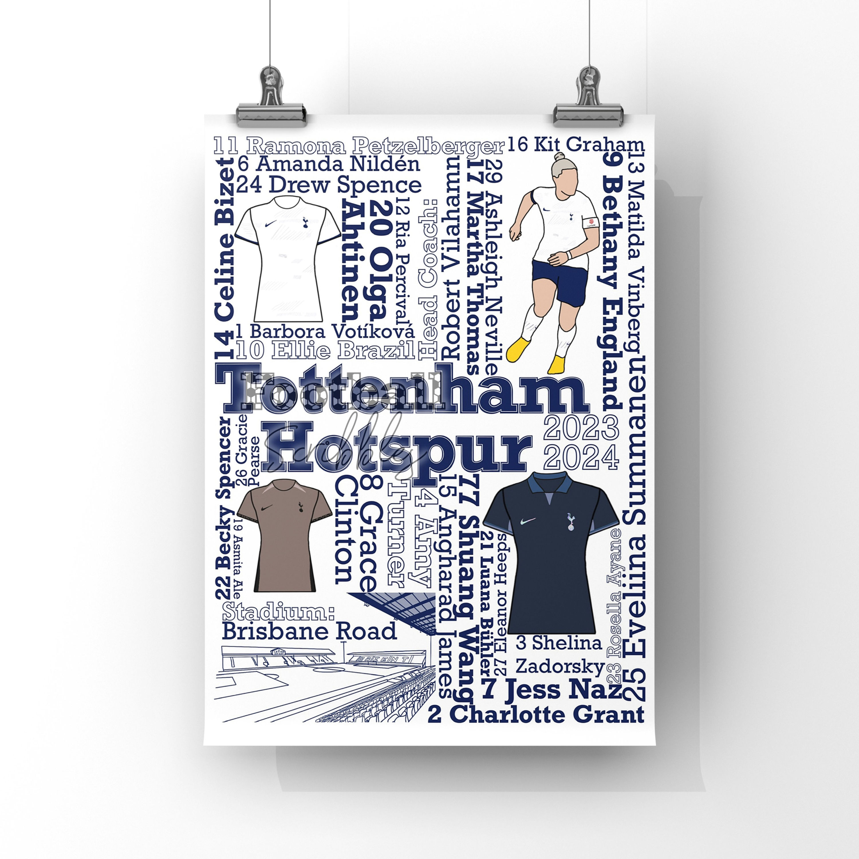 Tottenham Hotspur Women Football Club 23/24 Print