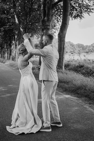 Bruiloft K&M, dansen tijdens de shoot