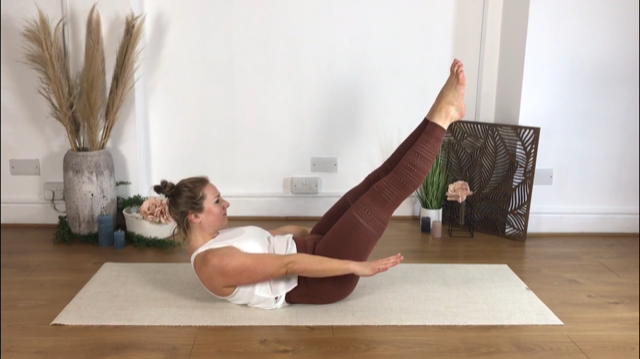 Core Strength at home. Pilates to strengthen core muscles. Stomach muscles to support back.