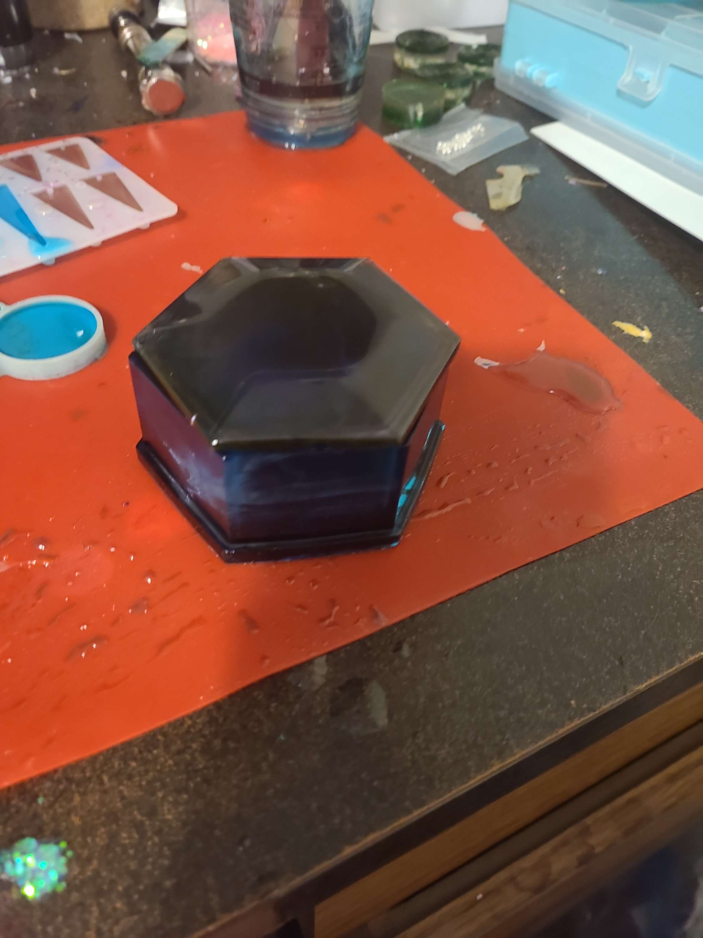 Blue Swirl Trinket/Jewelry Box
