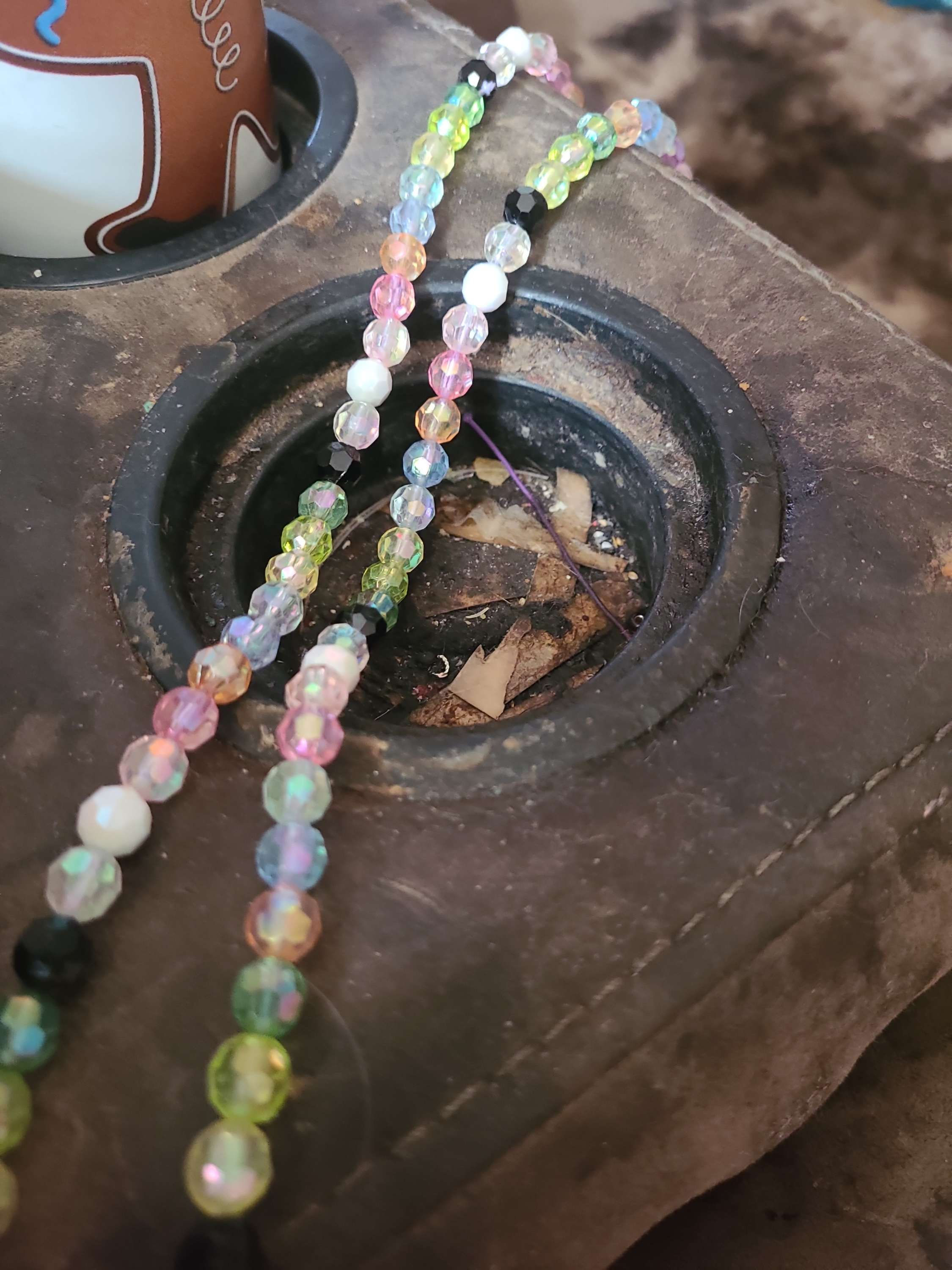 Multi color crystal necklace