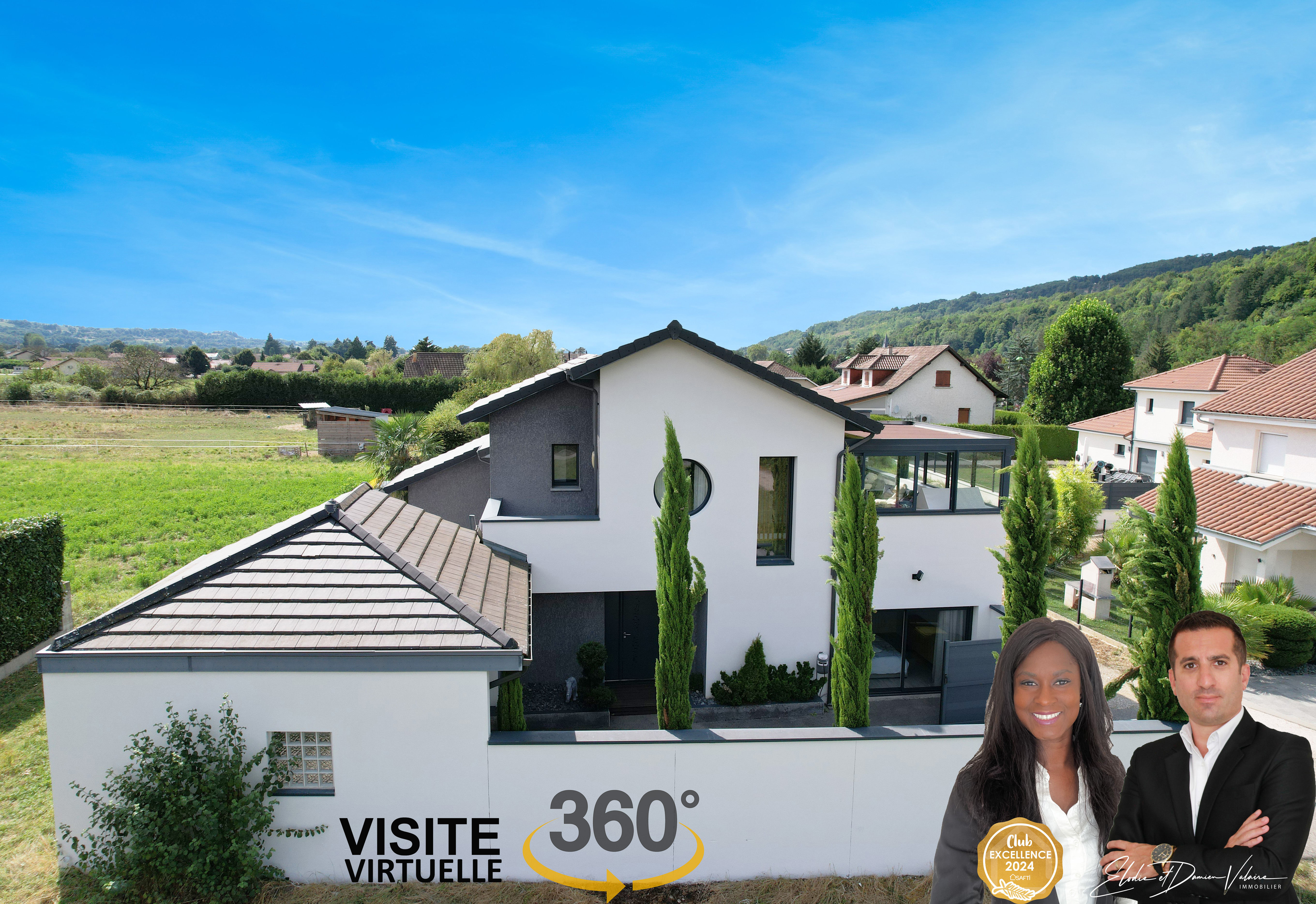 Maison d’architecte contemporaine avec piscine – Cessieu (38110)
