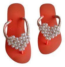 Miniatura: Chinelo  Personalizadas com perolas
