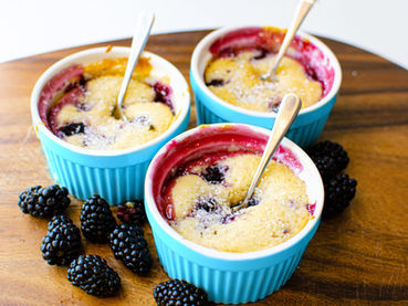 Easy Mini Blackberry Cobblers in Ramekins