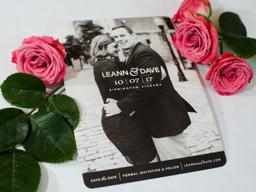 Modern Black and White Save-the-Dates