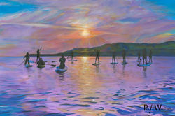 Paddleboarding at Kimmeridge Bay