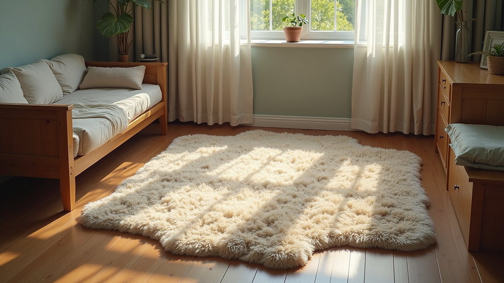 High angle view of a clean pet bedding area
