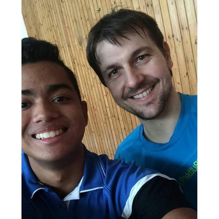 Con Timo Boll