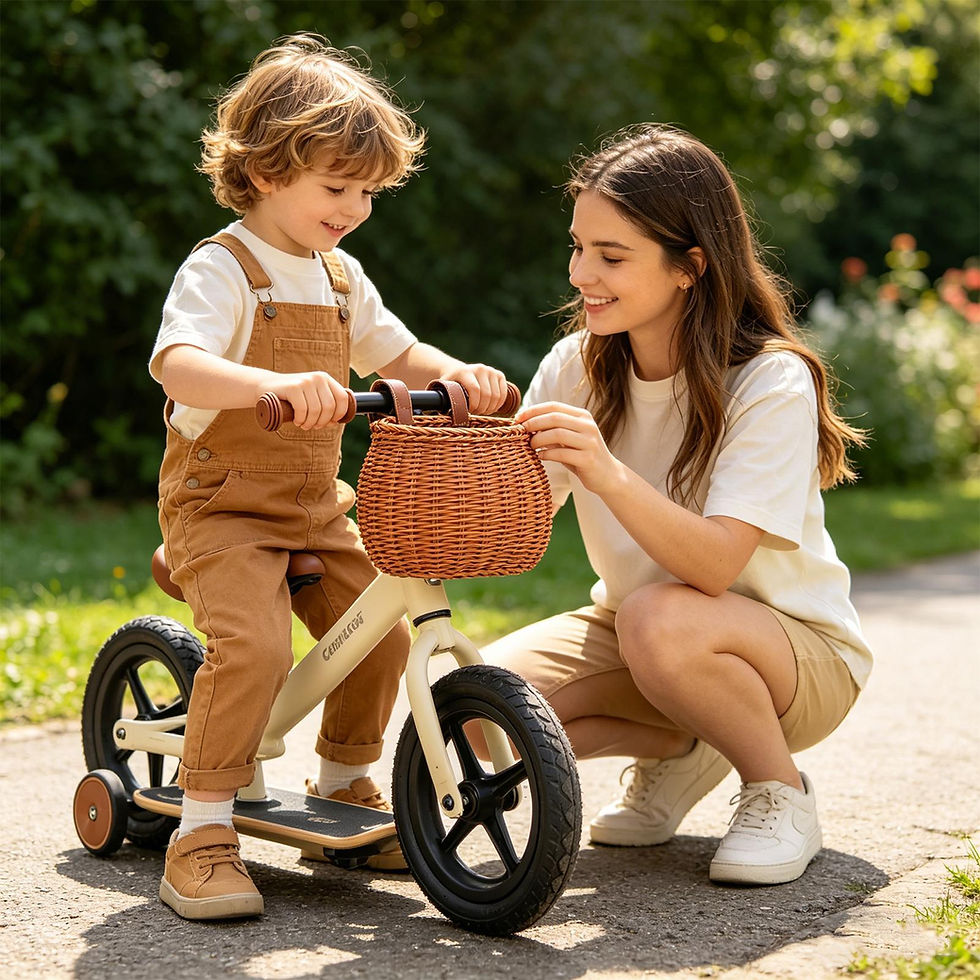 Thumbnail: Vintage Woven Kids’ Bike Basket