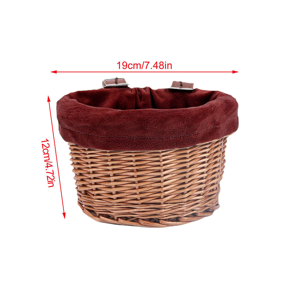 Thumbnail: Kids Bike Basket Bicycle Wicker D-shaped Baskets Child Scooter Front Storage Bas