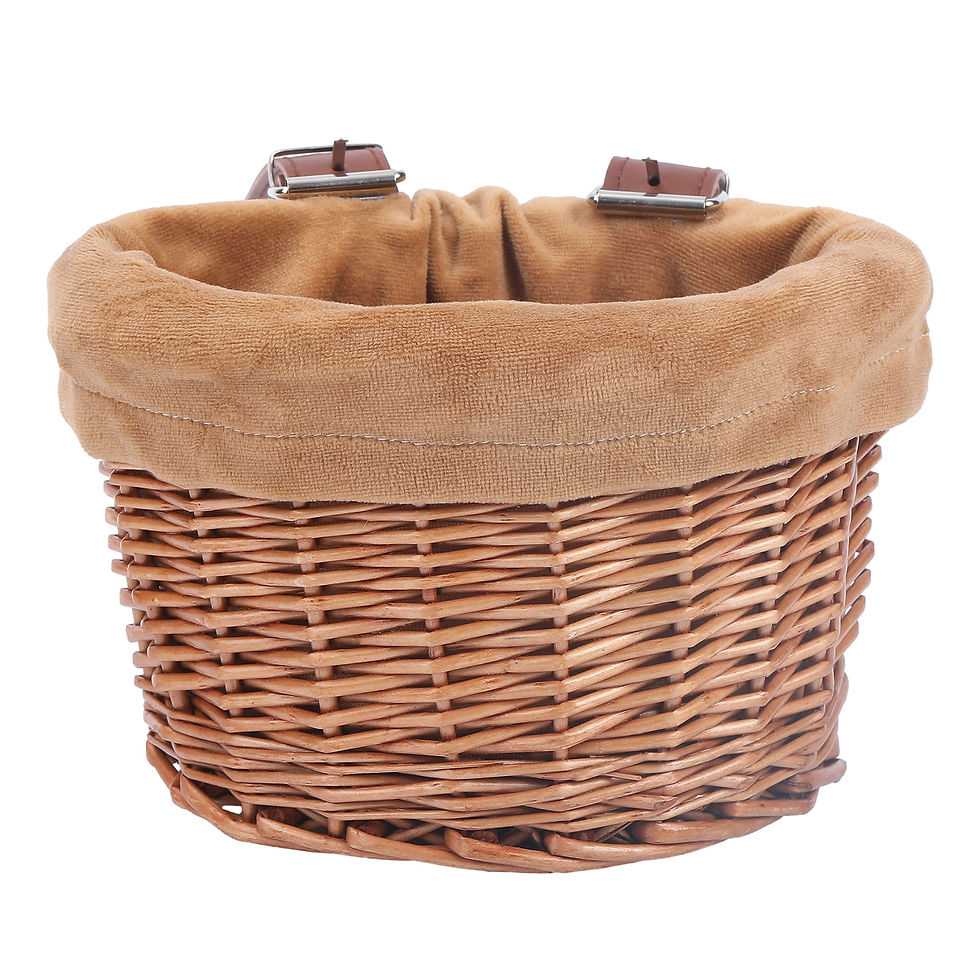 Thumbnail: Kids Bike Basket Bicycle Wicker D-shaped Baskets Child Scooter Front Storage Bas