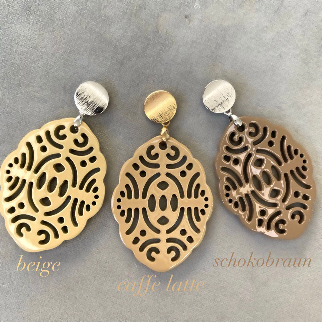 Amuleto Ohrringe aus Horn