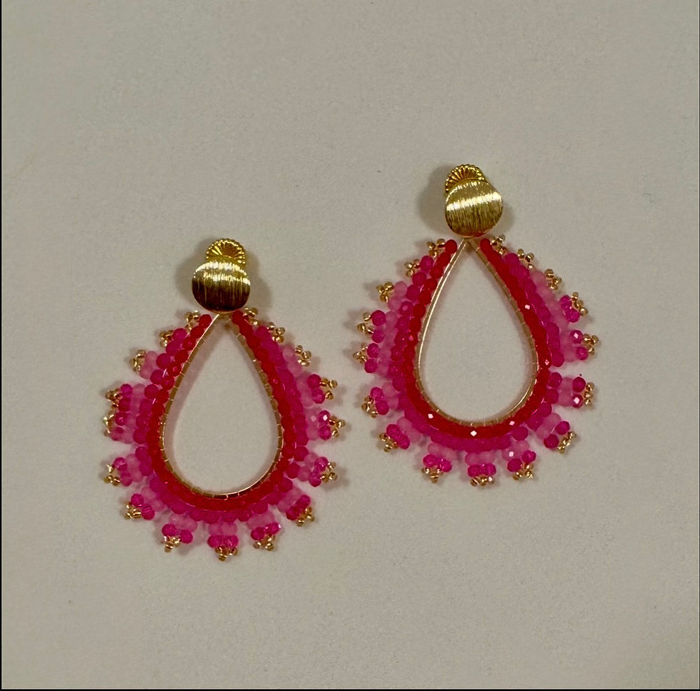 große Ohrringe pink