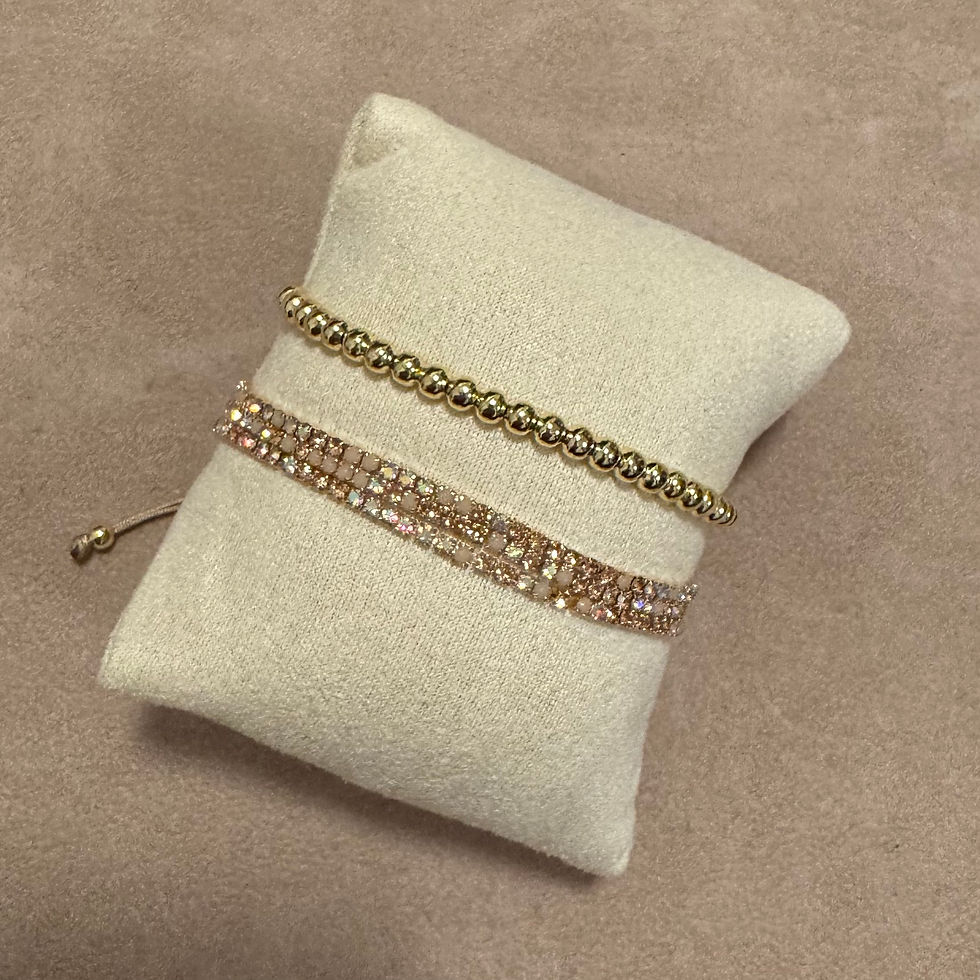 Miniaturbild: Sommer Armband Set Damen beige gold nude