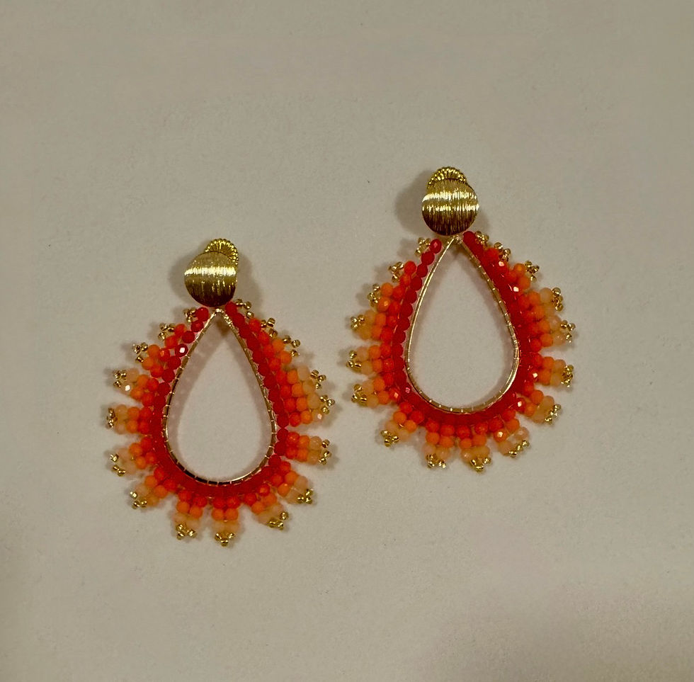 große Ohrringe orange