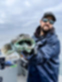 Monter green lingcod caught while fishing with Lewis and CLark Guide Service