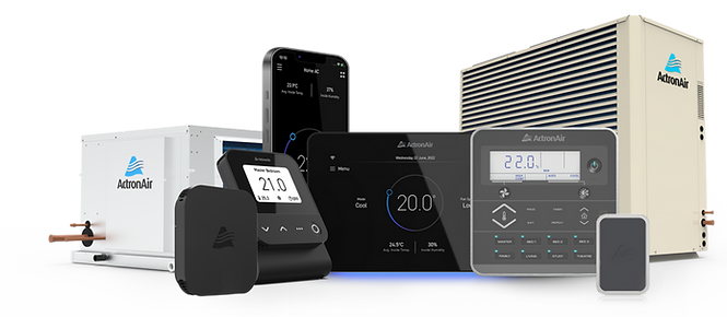 Full range of ActronAir air conditioning units including wall-mounted split systems and ducted units, supplied by National AC Parts