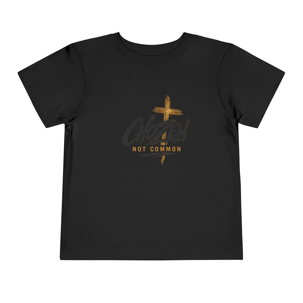 Thumbnail: Black t-shirt with 'CALLED NOT COMMON' and cross
