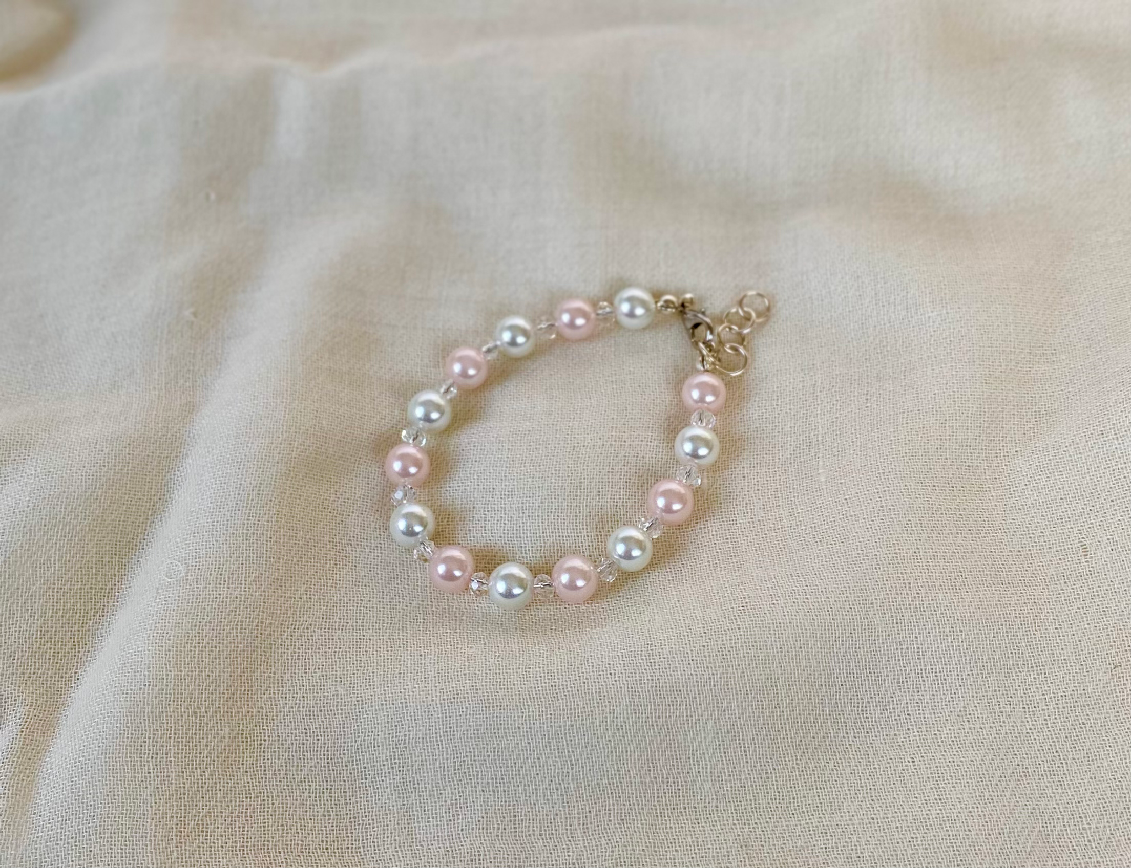 Pink and White Pearl Bracelet