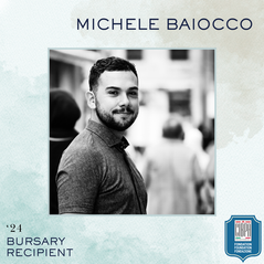 Ciao! 
Je suis Michele Baiocco, candidat au doctorat en psychologie. 
La culture italienne, ainsi que ses valeurs associées ont teinté mon parcours personnel, académique et professionnel, et ont influencé la personne que je suis, notamment l’importance que j’accorde à la famille et mon souci pour le bien-être des autres. 
En tant que canadien de deuxième génération et étudiant universitaire de première génération, je tiens à remercier la CIBPA pour son précieux soutien au cours de mes études universitaires. 
Je voudrais également remercier mon père, Vincenzo, de m’avoir notamment montré à faire preuve de persévérance face à l’adversité. Dai forza! Comme il dirait!
