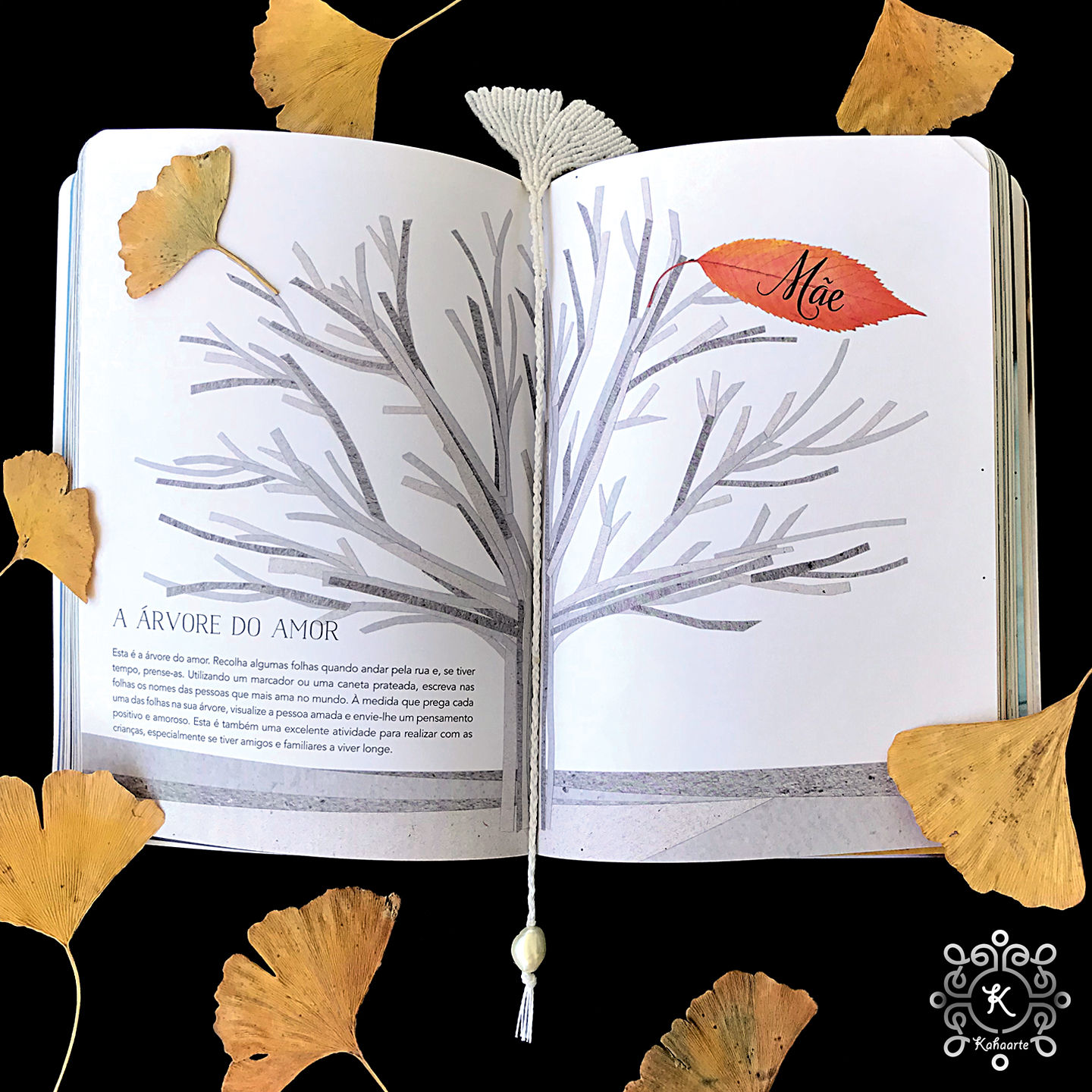 Macramé Bookmark GINKGO