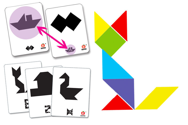Miniatura: Tangram multicolor