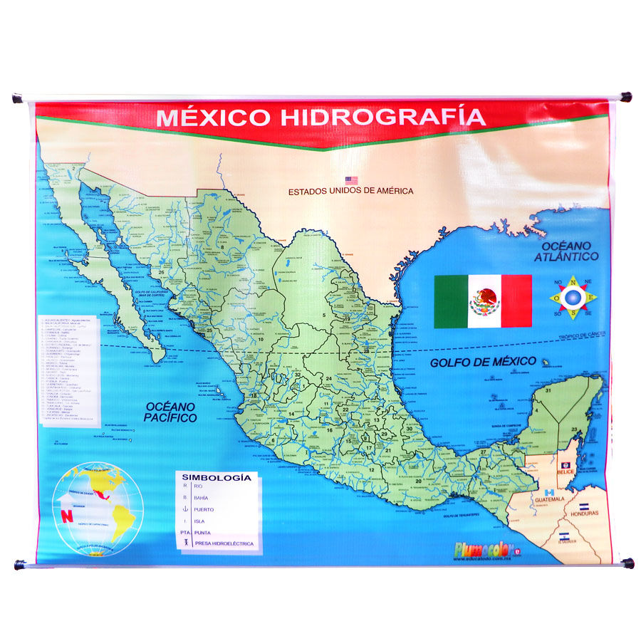 Plumocolor México con hidrografía