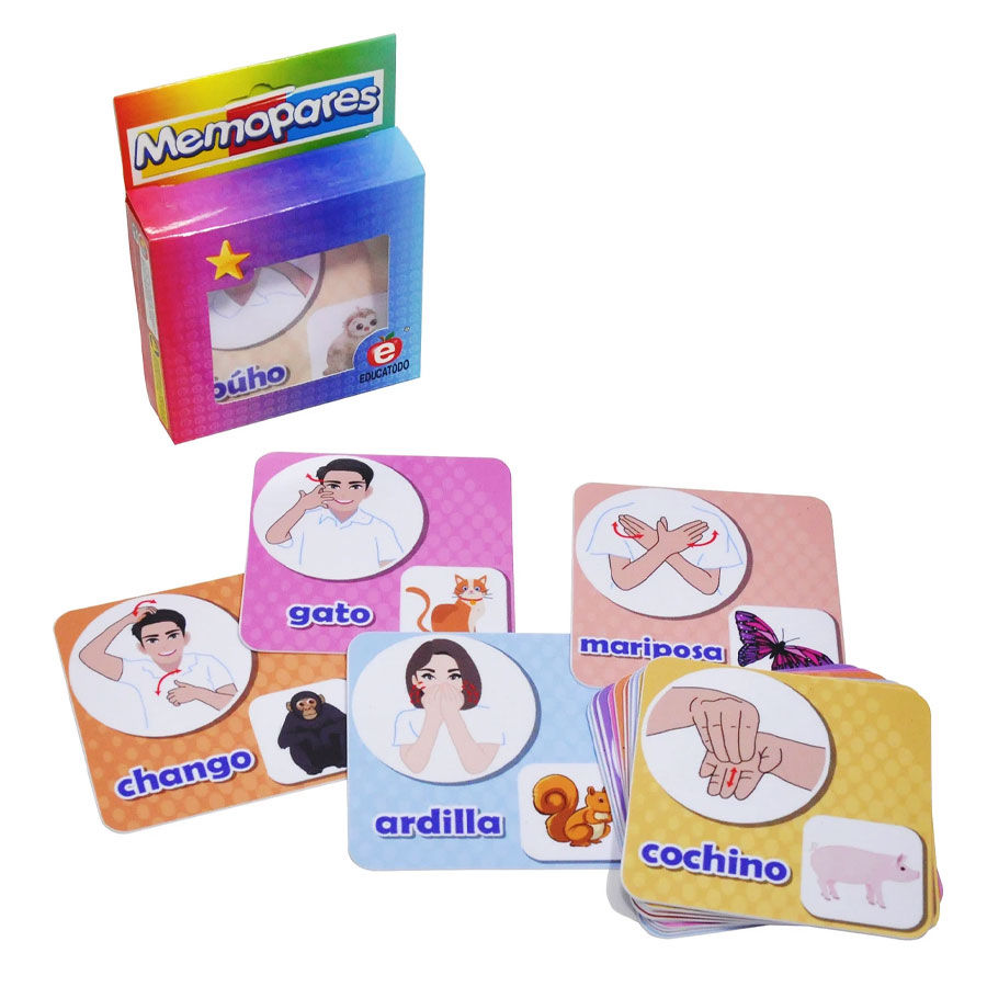 Memopares de animales lenguaje de señas mexicano