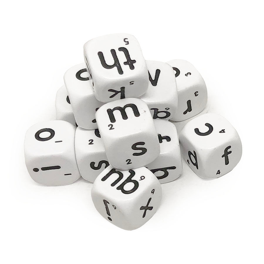 Miniatura: Dado letras y números 12 piezas