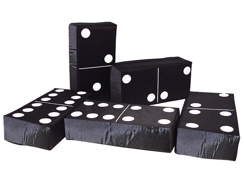 Mega dominó de puntos 30cm x 15cm x 8cm (28 piezas)