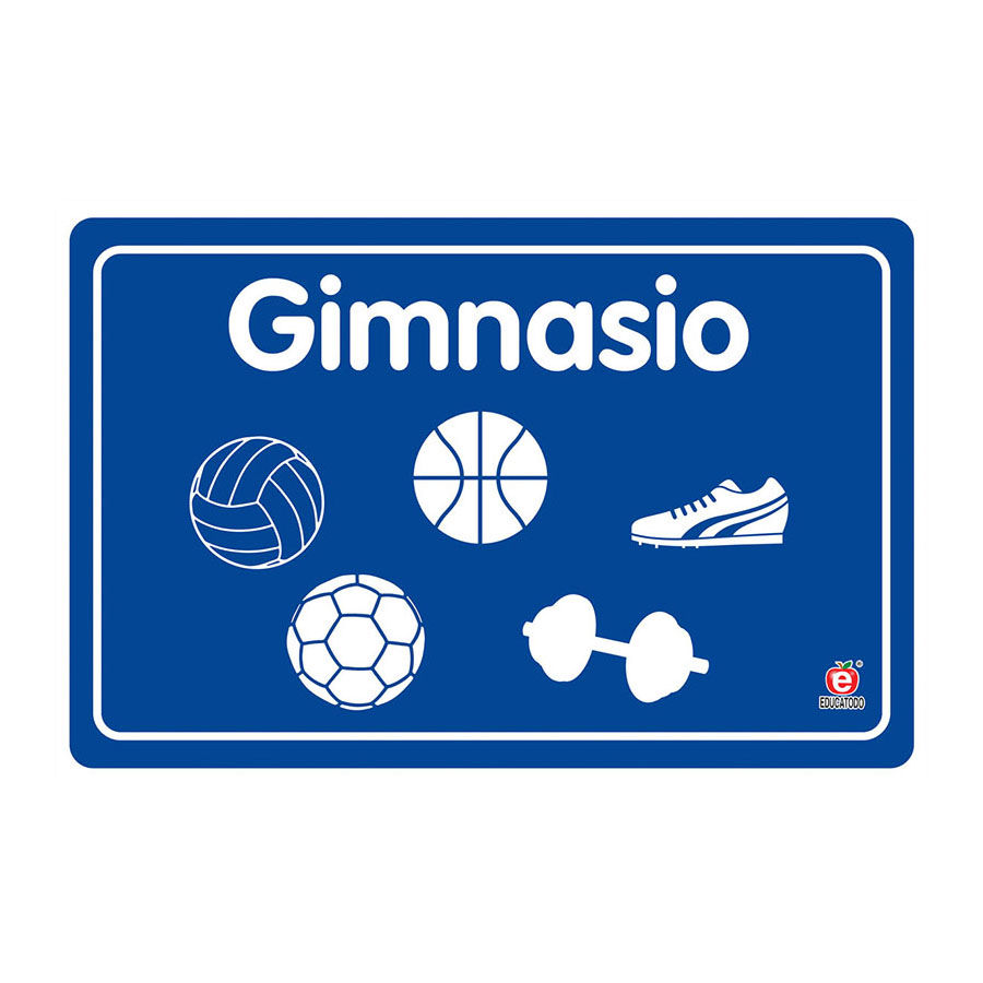 Señal gimnasio (30cm x 20cm calibre 20)