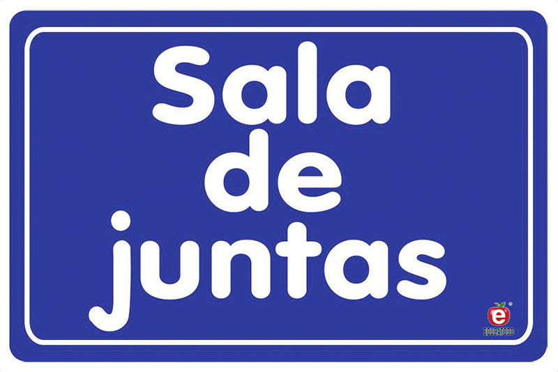 Señal sala de juntas (30cm x 20cm calibre 20)