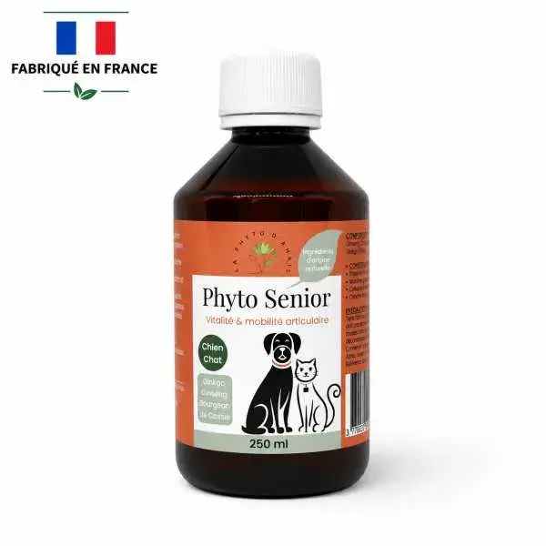 Phyto Senior 250 ml – complément alimentaire naturel pour chien et chat senior fabriqué en France