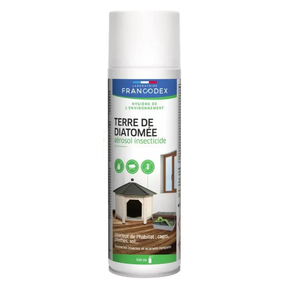 Aérosol Insecticide Naturel Terre de Diatomée - Tilou Nature Boutique Phytothérapie pour chiens et chats