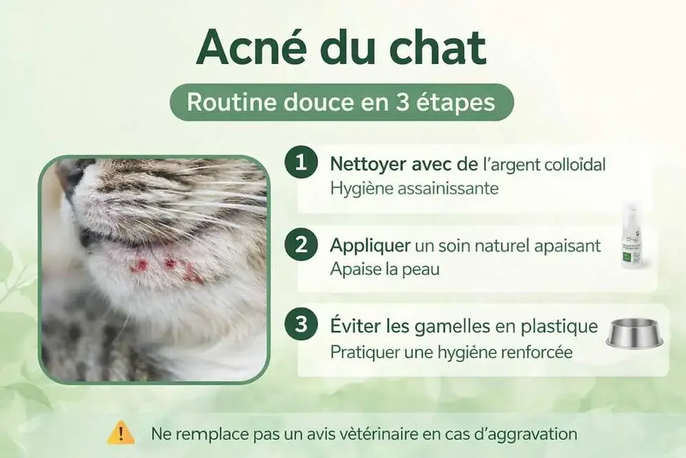 acné du chat au menton, routine douce en 3 étapes