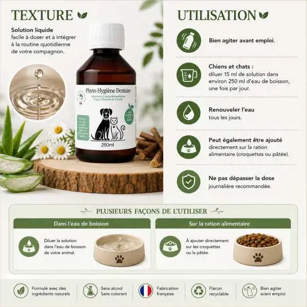 Miniature : Texture et conseils d’utilisation du Phyto Hygiène Dentaire pour animaux