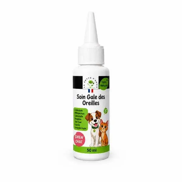 Phyto Confort Auriculaire 50 ml pour chiens et chats à base d'huiles végétales et d'huiles essentielles sélectionnées