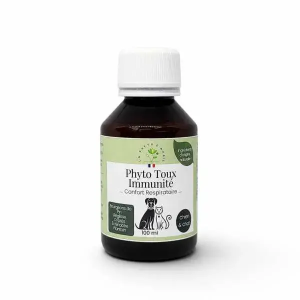 Miniature : Phyto Toux Immunité 100 ml pour chien et chat – formule naturelle pour le confort respiratoire