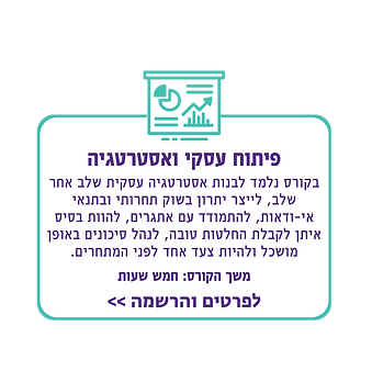 קורס פיתוח עסקי ואסטרטגיה