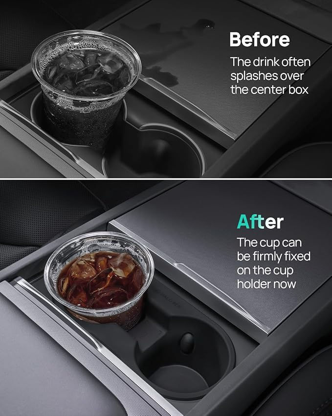Thumbnail: HALOBLK Center Console Cup Holder Insert with Rear Seat Cup Coaster