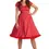 Thumbnail: Claudia Flirty Fifties Polka Dot Dress in Red 